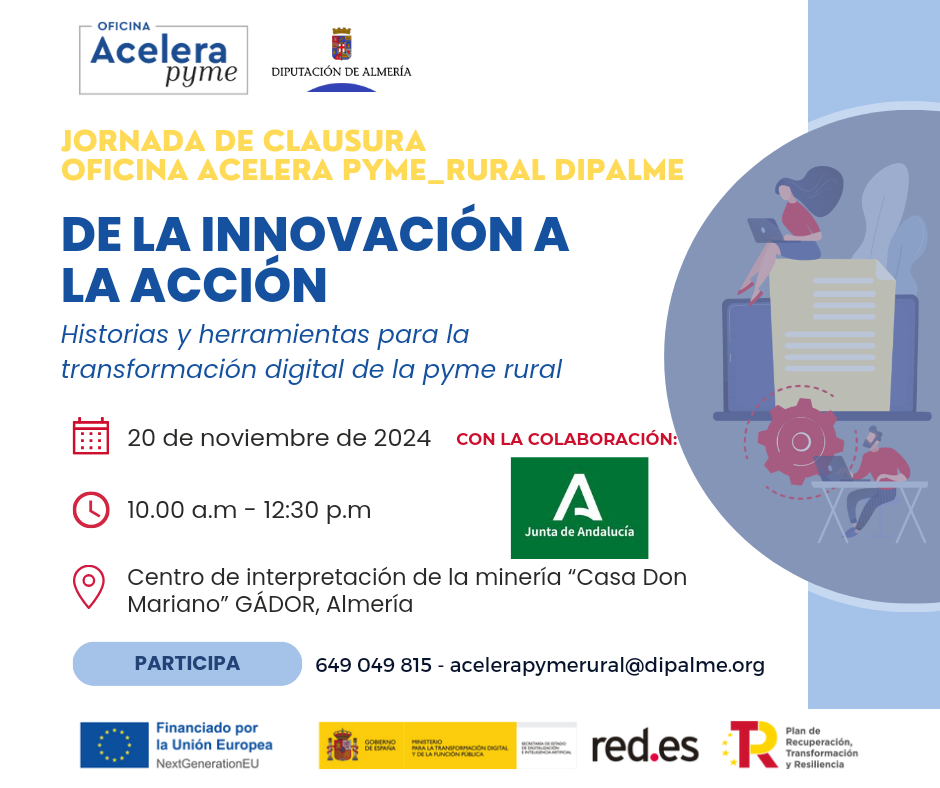 JORNADA CLAUSURA De la innovación a la ACCIÓN. Historias y Herramientas para la Transformación Digital de la Pyme Rural